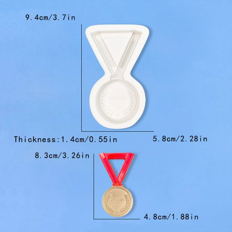 Trophy Medal Sports Meeting Silicone Sugarcraft Mold Fondant Cake Decorating Tools Candy Clay Cupcake Chocolate Baking Mold