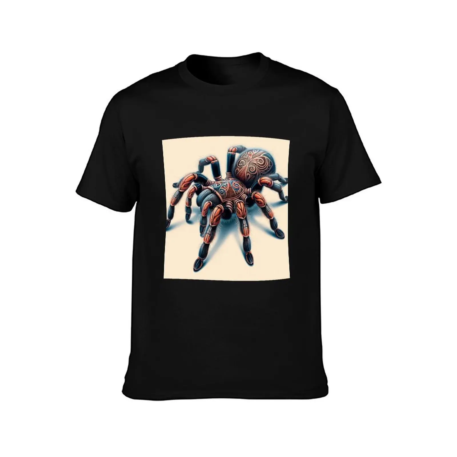 Tribal Ornamented Tarantula T-Shirt Comfortable Daily Wear Tee T-Shirt
