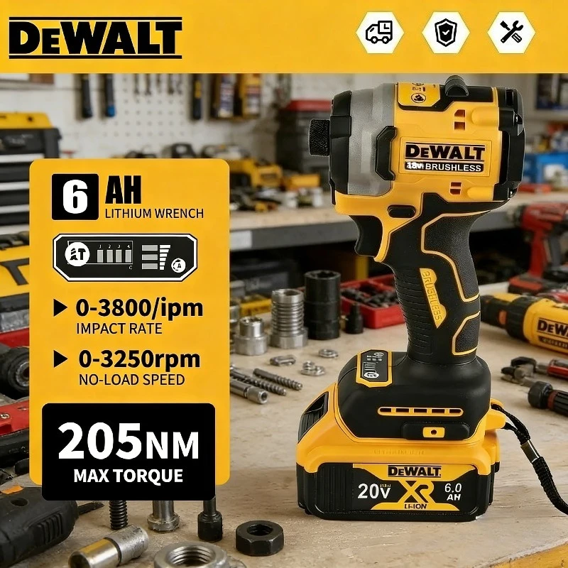 

Аккумуляторная электрическая отвертка Dewalt DCF850, литиевая батарея, электроинструмент, оригинальный высокомощный шуруповерт с большим крутящим моментом