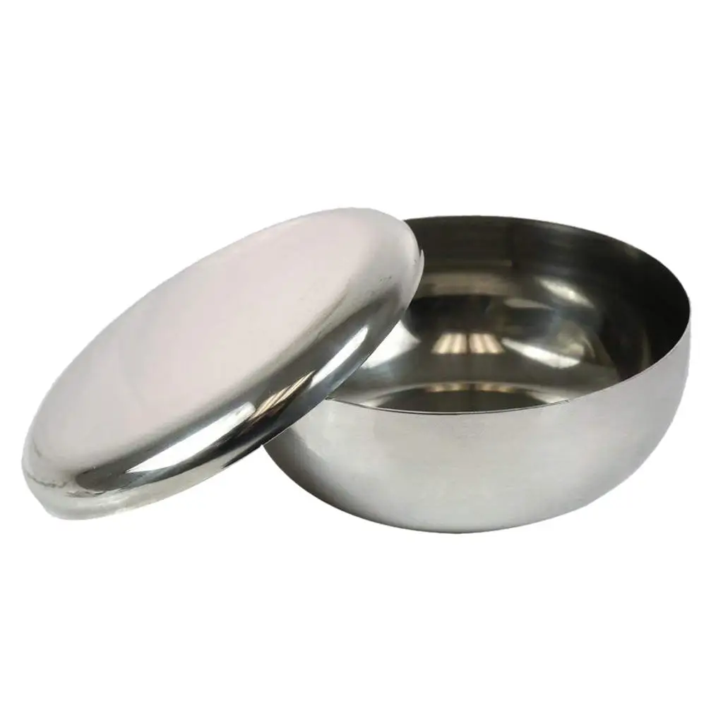 Food Grade Stainless Steel Rice Bowl with Lid Classic Korean Style Mini Salad Noodle Mixing Bowl for Child