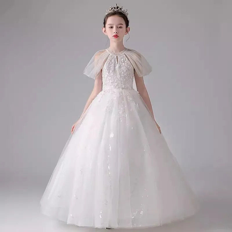 Flower Girls Wedding Summer Dress Little Girls Princess Long Party Gown Elegant Evening Cocktail Kid Dresses Halloween Christmas