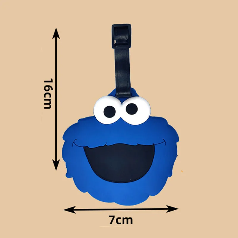 만화 애니메이션 블루 & 레드 수하물 태그, 실리카 젤 여행 가방, ID 주소 홀더, 여성 남성 수하물 탑승 태그, 휴대용 라벨