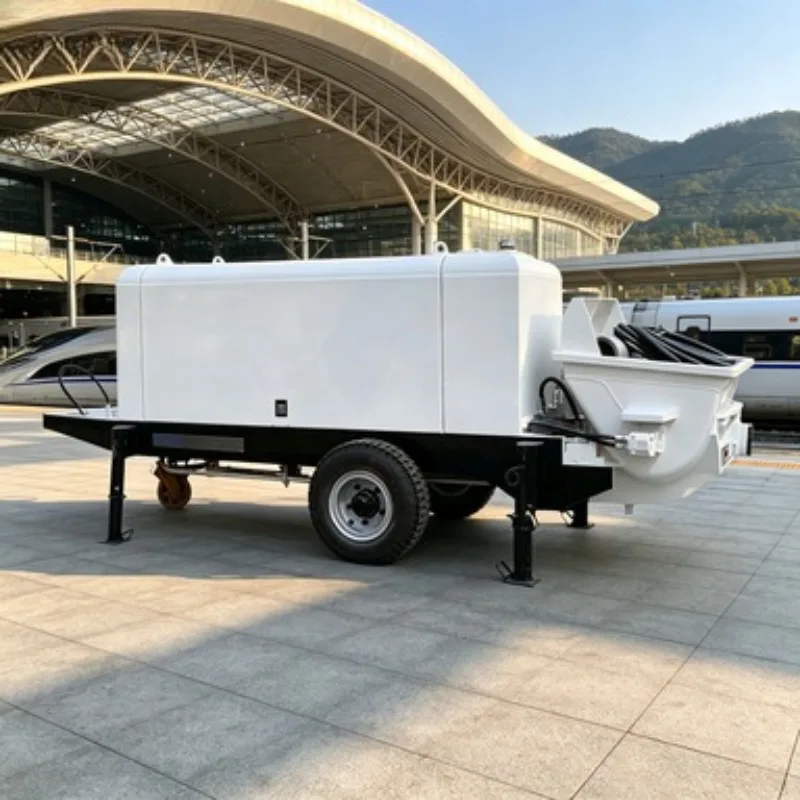 Concrete Pumping Equipment Diesel Concrete Mixer Pump Trailer Concrete Pump 15m3h for Building Construction Project Sale