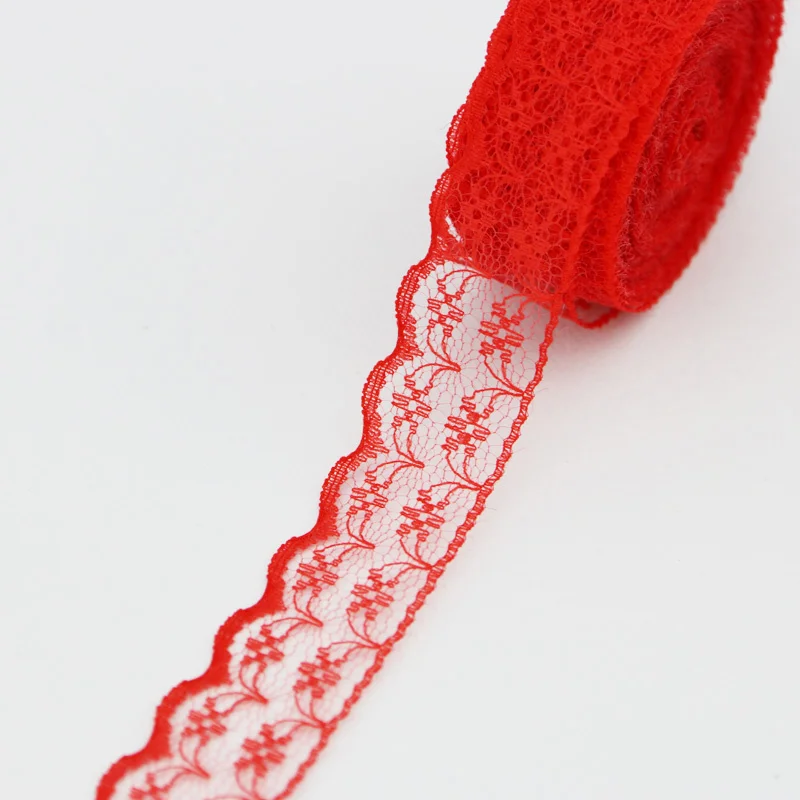 (10 yards/roll) 2.25cm White lace fabric Webbing Decoration Lovely gift packing Cotton Material