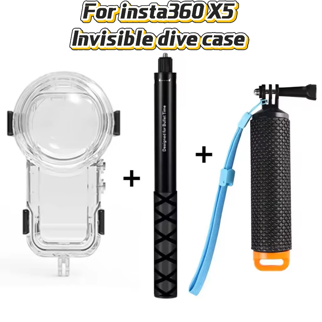 

Invisible Dive Case 50M Waterproof Housing Cover Underwater Protector Diving Box Shell For Insta360 X5 Camera Accessories