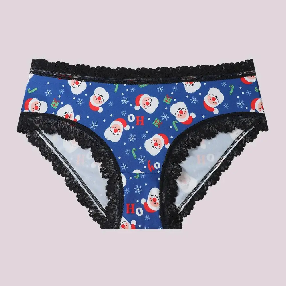 Christmas Style Lingerie Sexy Women Student Sweetheart Women's Pantie Kawaii Sexy Underwear Fashion Girl Skin-Friendly Soft Lace