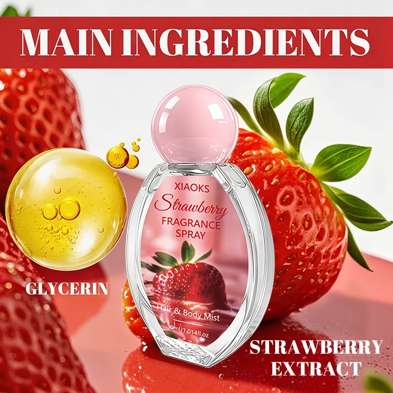 

Strawberry Fragrance Spray, with a Moderate Fruit Scent That Is Not Overpowering, Gentle and Non-Irritating, Locks in Fragrance for 72 Hours, Instantly Eliminates Odor for Intimate Areas; Low-Allergenic and Mild Ingredients, Suitable for Sensitive and Eas