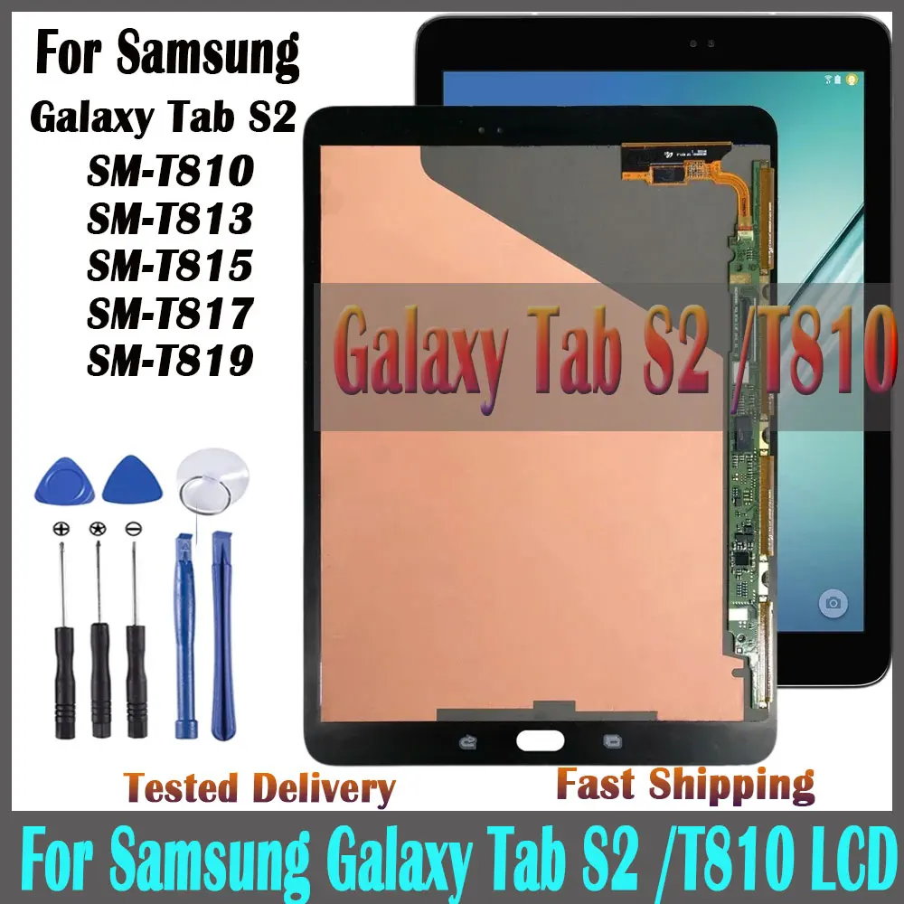 

Новый ЖК-дисплей для Samsung Galaxy Tab S2 SM-T810 SM-T813 T817 T819 T810, сенсорный экран, дигитайзер, стекло в сборе, замена