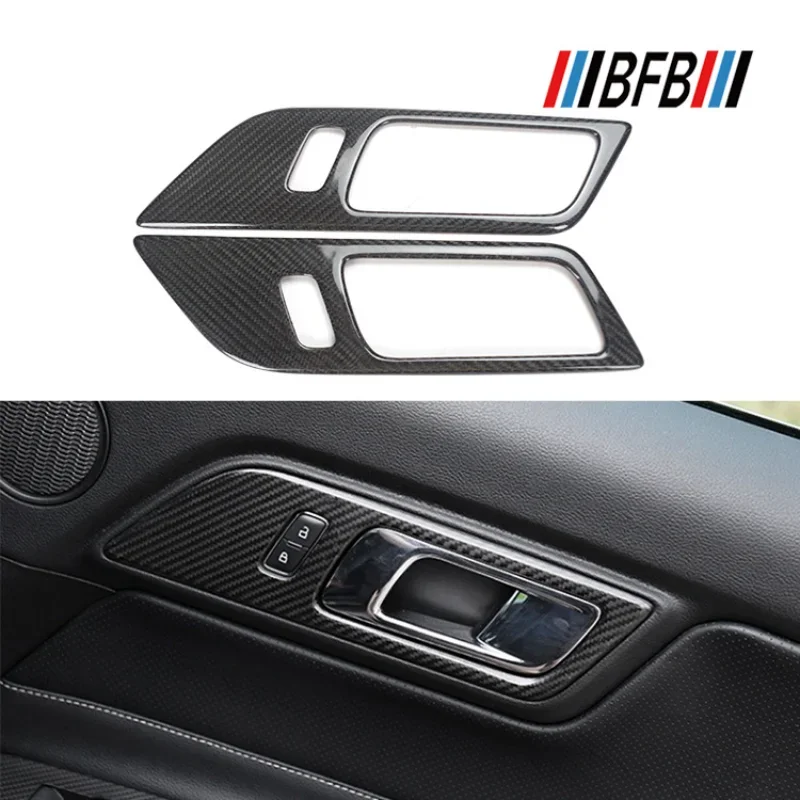 

For Mustang right driver's seat Real Dry carbon 2015-2019 fiber central control instrument panel cover inner handle interior
