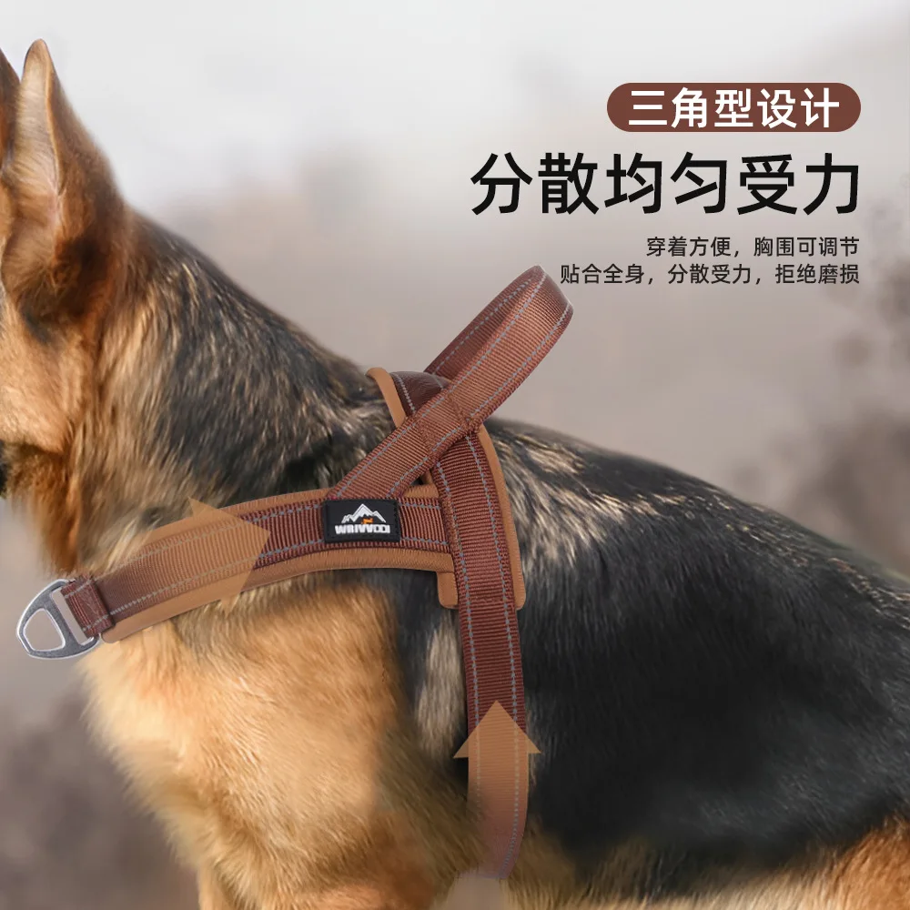 Dog Chest Strap Nylon Material Breathable Medium and Large Dog Explosion-proof Flush Adjustable Anti-break Free Pet Strap