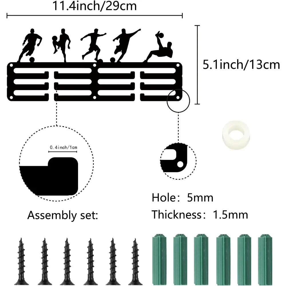 Вешалка для футбольной медалей, держатель для футбольной медали, стойка, спортивные металлические подвесные награды, железный маленький декор, награды для стены дома