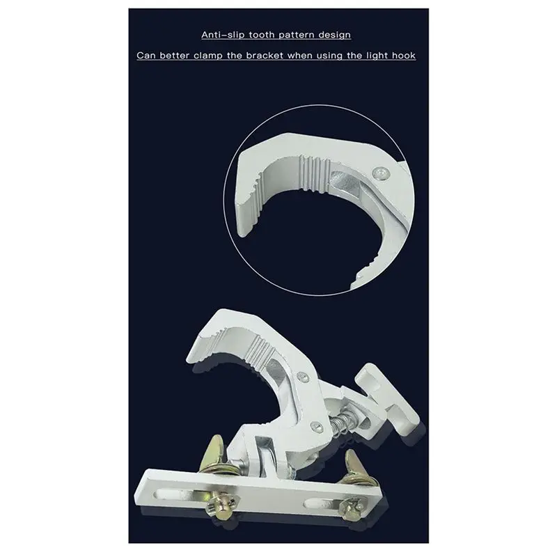 DT17 20x Aluminum Fold Clamp Hooks Stage Light Fold Hanging Hook Loading 150Kg 42-61mm Truss Tube for Moving Head Light