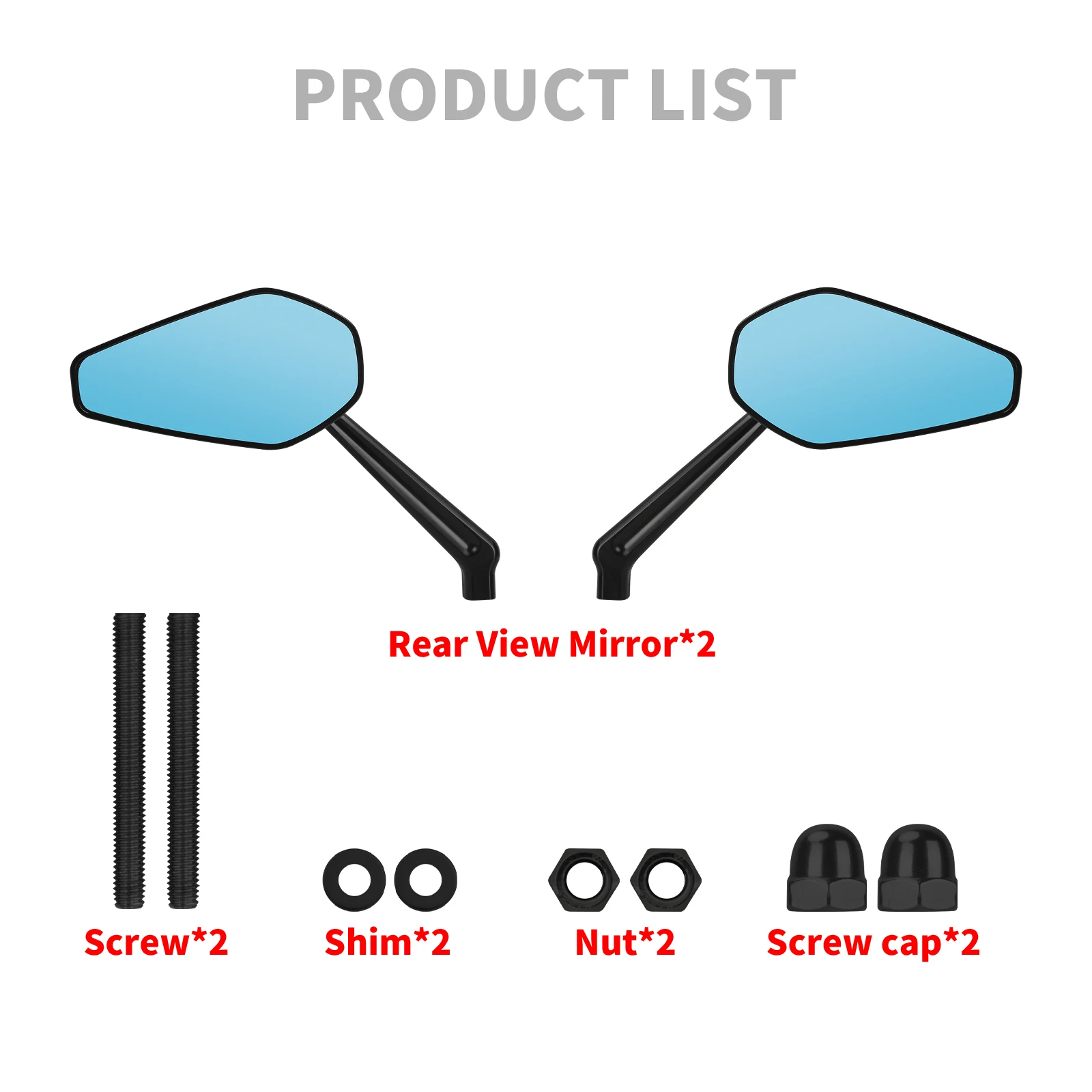 Motorcycle Rearview Mirrors Side Mirror For Harley Sportster XL 883 Touring Road Street Glide Softail Breakout Dyna Fat Boy FL 6