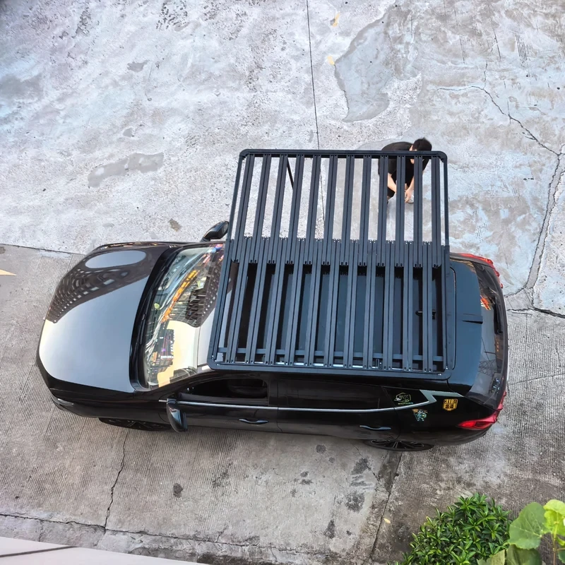 NEW Car Camping - Plus Quick Open General Multi-Functional Roof Platform With Adjustment Ladder
