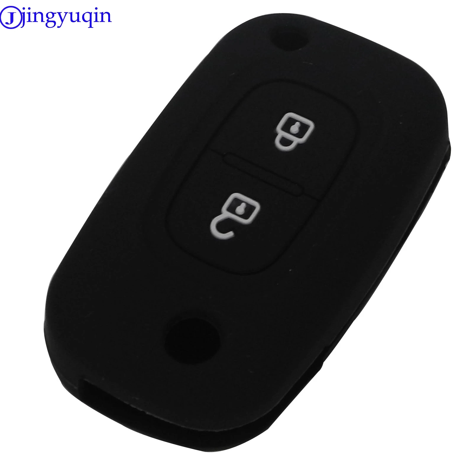 jingyuqin 2 Buttons Remote Silicone Flip Folding Car Key Case Cover Proctored For Renault For Lada Modus Clio Megane Kangoo
