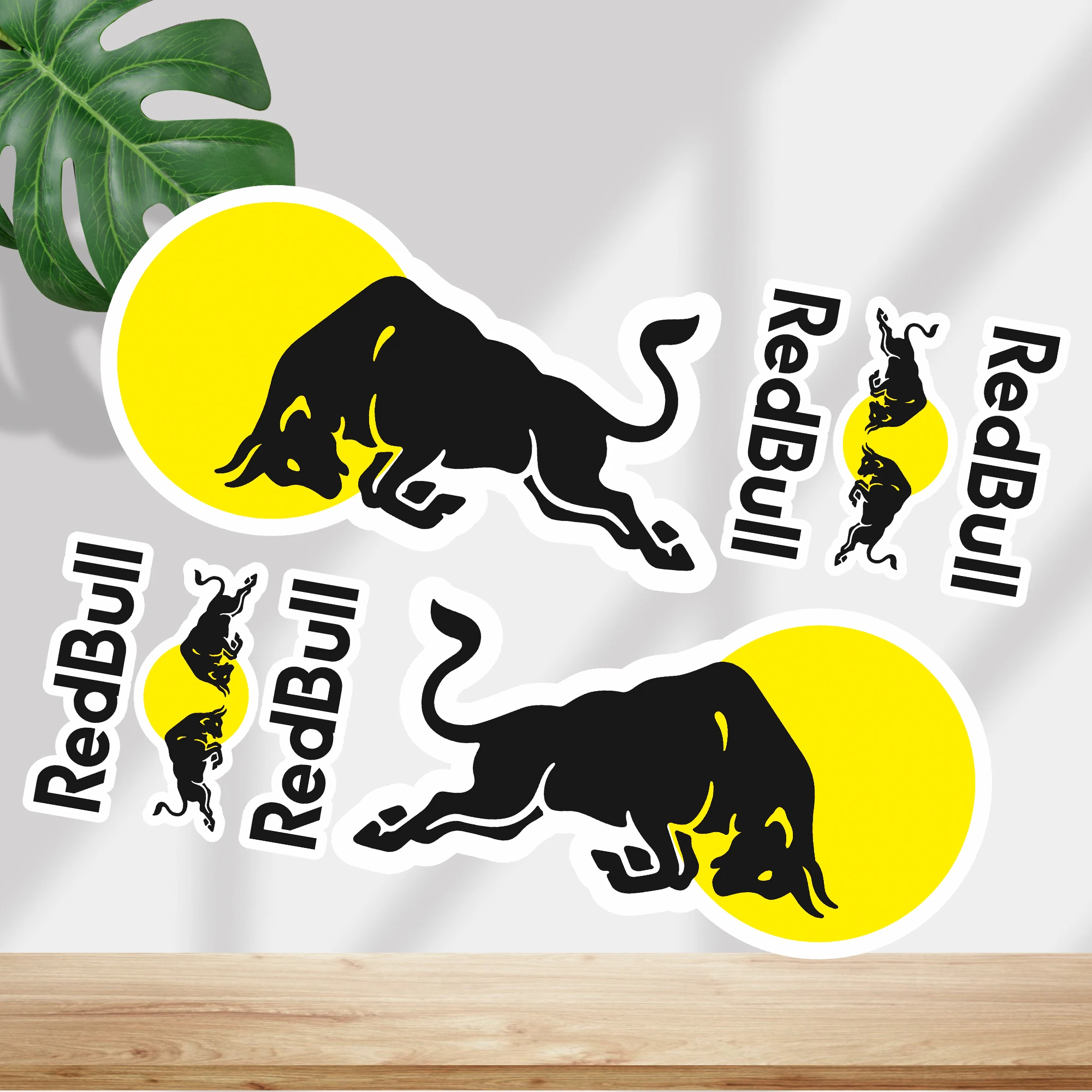 

Светоотражающие виниловые наклейки Red Bull для мотоцикла Declas F1, черный логотип автомобиля для Kawasaki Ktm Honda Suzuki