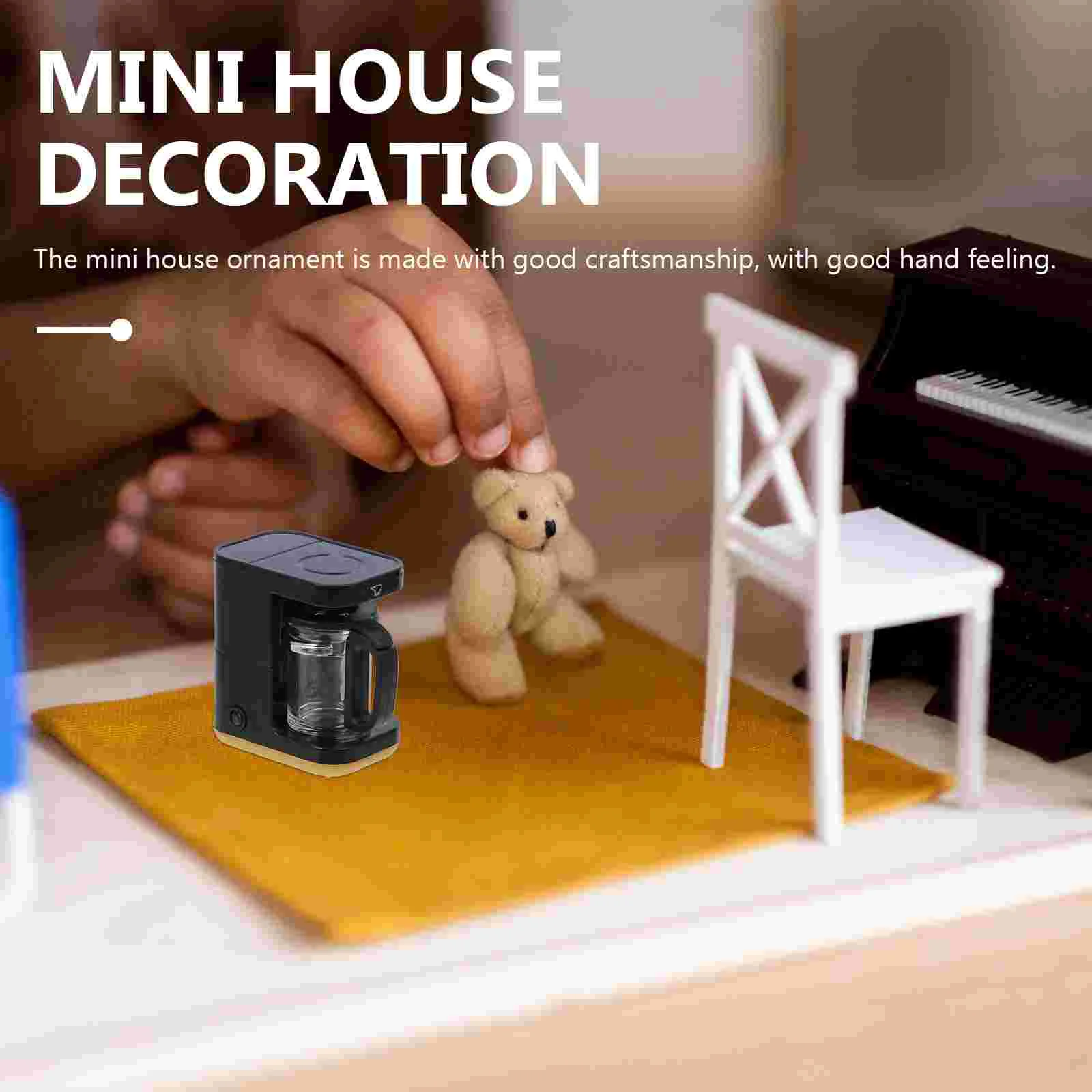 Coffee Machine Model Maker Lifelike Mini House Miniature Decor Plastic Adornment Kitchen Appliance