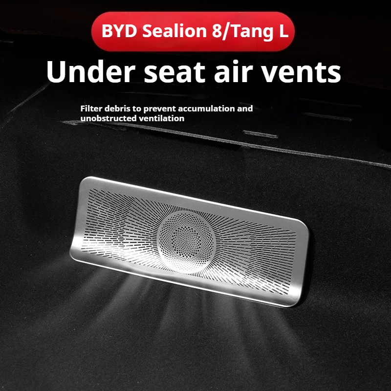 

Fit For BYD Sealion 8 Tang L Dmi/P EV Seat Underside Air Vent Protection Cover Metal Interior Modification