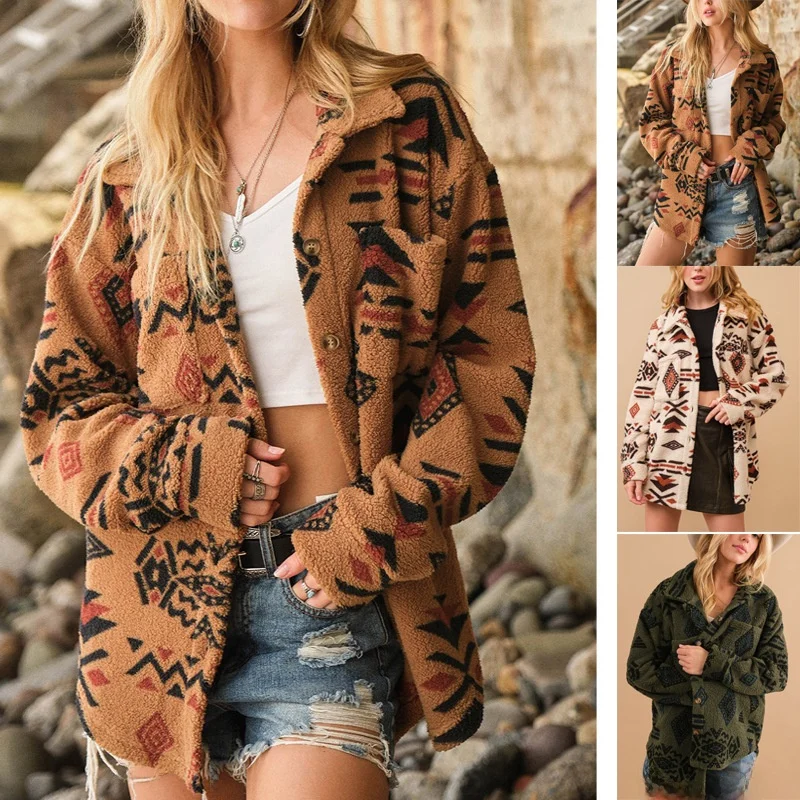 

New Women's Casual Retro Plu Lapel Long Sve Jaet Coat Autumn Season Long Sve Other Material 00% ort Outerwear