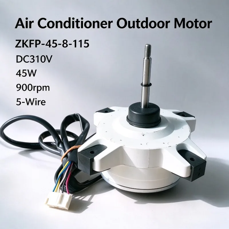 Outdoor Air Conditioner Brushless DC Fan Motor ZKFP-45-8-115 5 Wires Forward Rotation 45W AC Condenser Replacement
