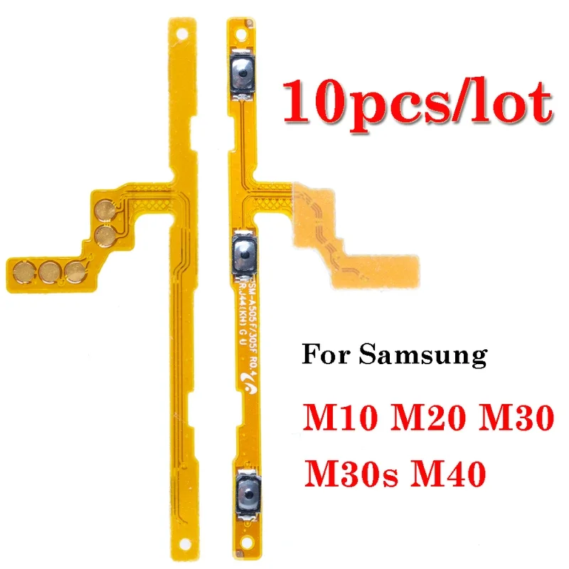 

10pcs/lot Power On Off Button Key Volume Switch Flex Cable Replacement Part For Samsung Galaxy M10 M20 M30 M30S M40