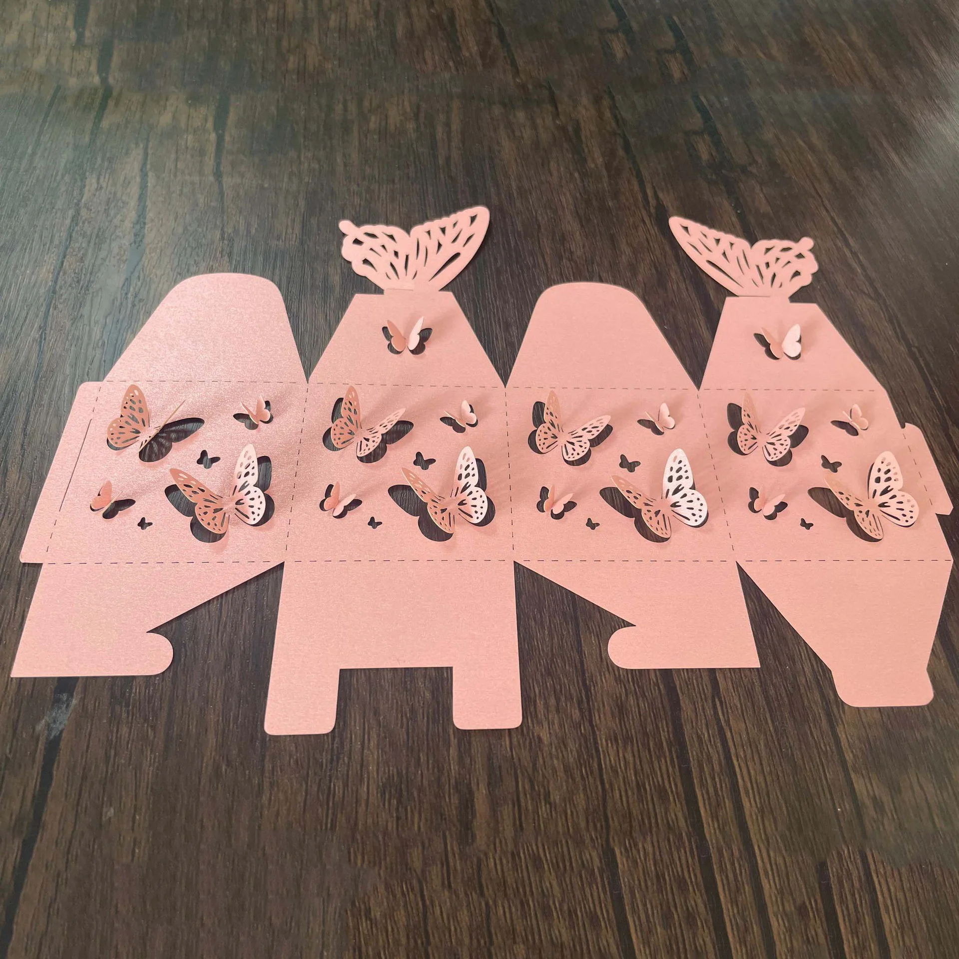 25/50Pcs Laser Cut 3D Butterfly Candy Box chocolate Wedding Favor Gift Packaging Box Thank You Birthday Engagement Party Supply