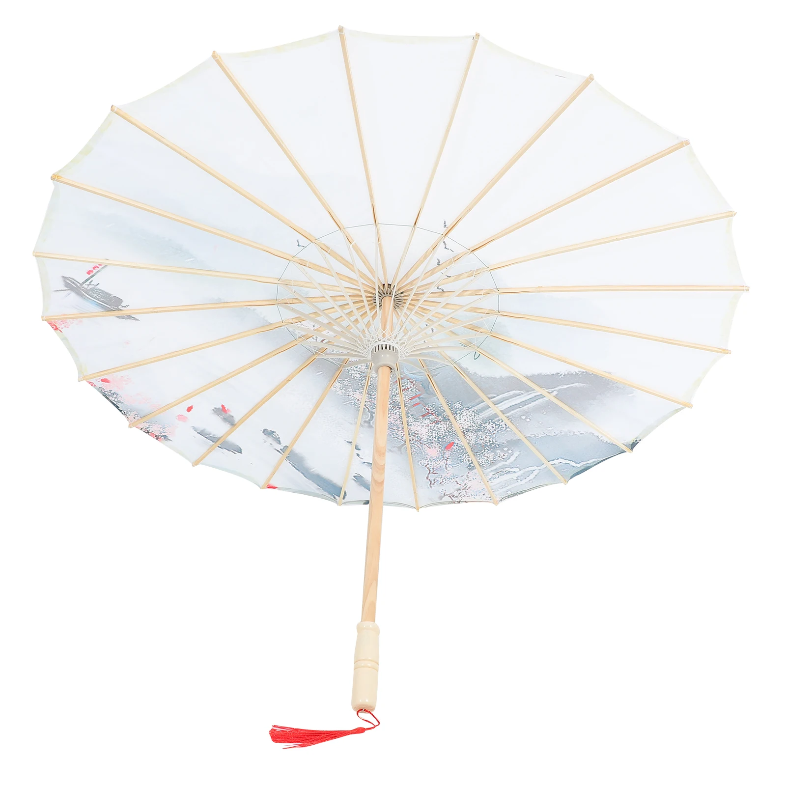 

11 Ancient Style Umbrellas Cloth Wood Durable Wedding Photo Props Home Decor Chinese Oil Painting Design