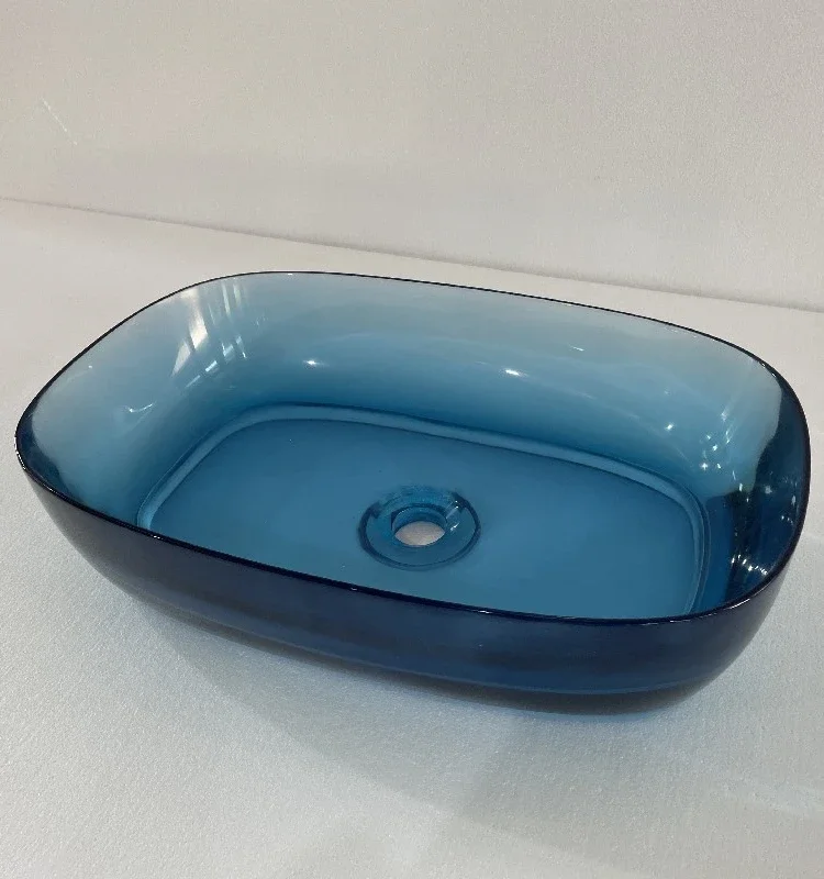 Transparent resin wash basin Integrated molding Color table basin Home bathroom Hotel wash basin