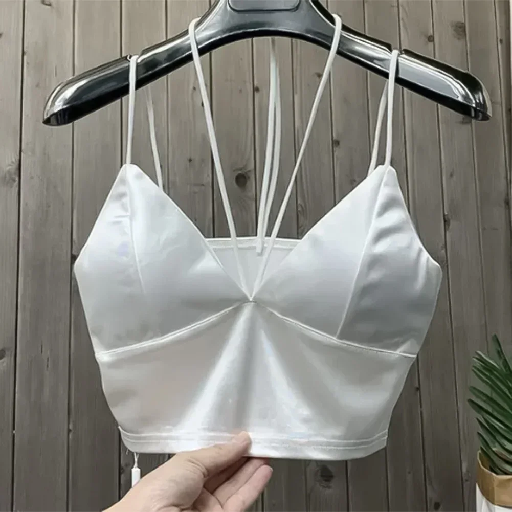 النساء حبال قمم الصدر التفاف العصابة الملابس الداخلية أسود أبيض حزام الصدر وسادة الصدر