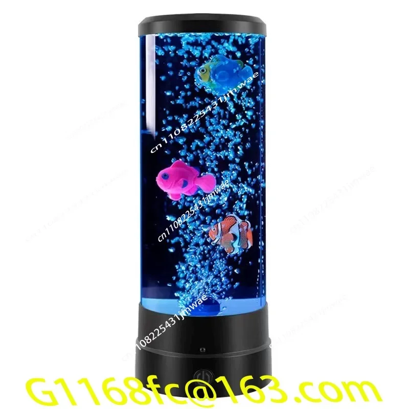 Dynamic Bubble Bubble Fish Light Fish Tank Ornament Sleep Aid Bedroom LED Colorful Atmosphere Light USB Plug in Nightlight part
