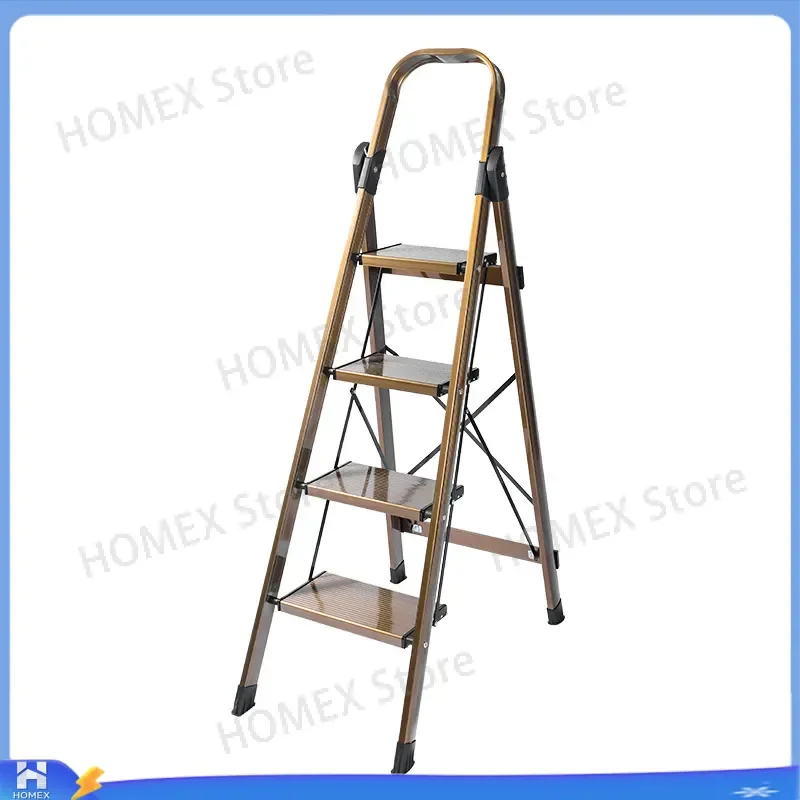 Aluminum Alloy Folding Ladder Thickened Herringbone Step Stool Telescopic Multi-functional Indoor Household Safety Loft
