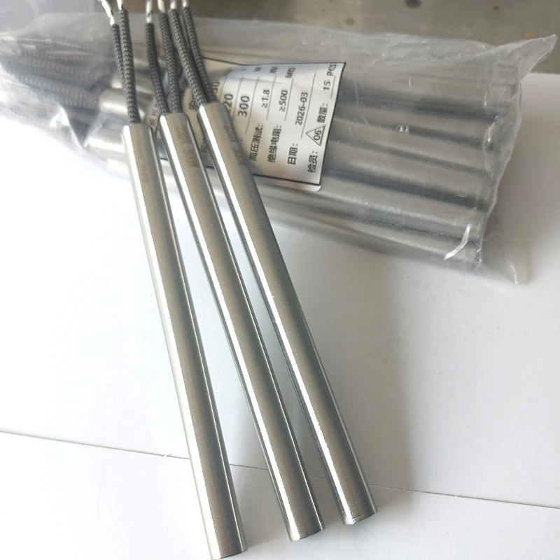 5pcs 220V 10mm Dia. Electric Cartridge Heater 10x60 10x80 10x100 10x120 10x150 10x200mm Stainless Steel Tubular Heating Element