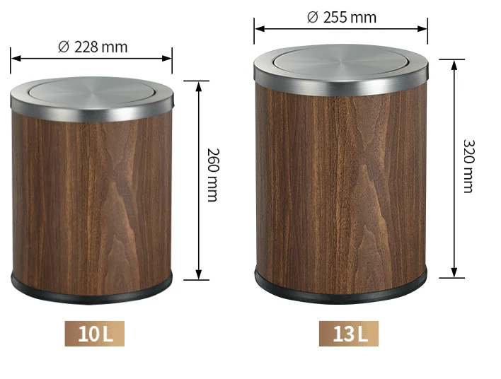 

Stainless steel trash can small round creative with lid shake lid household toilet trash can