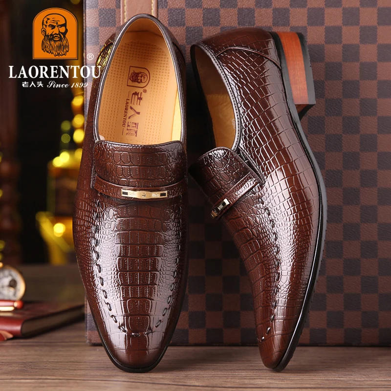LAORENTOU british business Dress Leather Shoes Men's Genuine Leather 022762