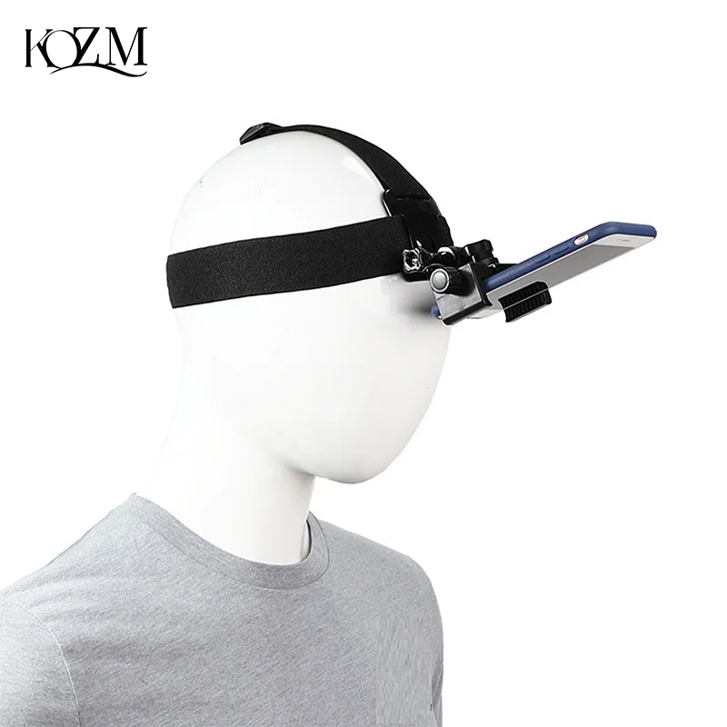Support de bandeau monté sur la tête, support de téléphone portable réglable pour diffusion en direct, Perspective de première personne, support fixe, cadeau