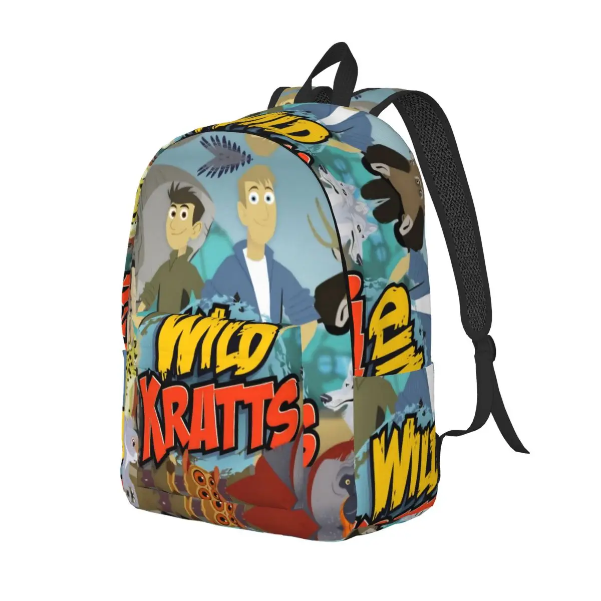 Wild Kratts for Teens Student School Bookbag Canadian Cartoon Daypack Middle High College Outdoor