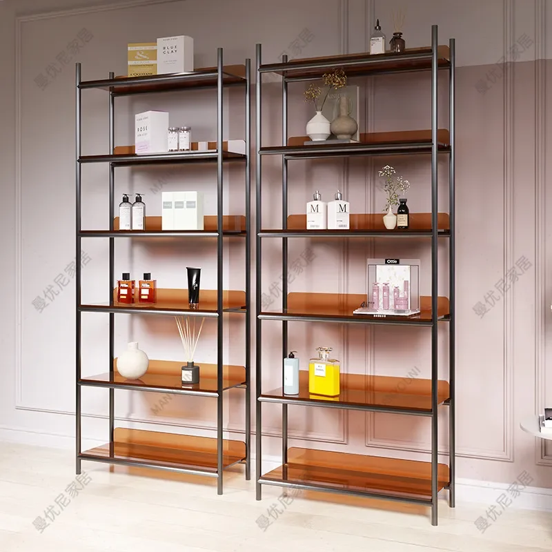 Simple commercial display cabinet Skin care products Beauty salon Product display rack Storage display cabinet Multi-layer