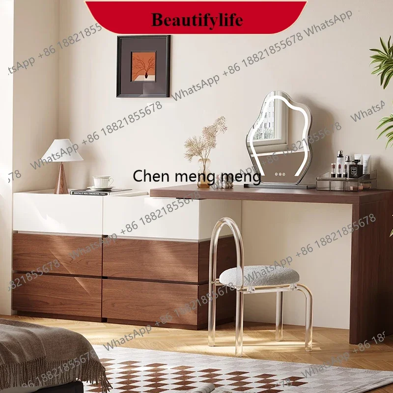 

M138Bedroom Drawers Vanity Table Mirror Chair Cabinet Modern Dressing Table Women Study Mesa De Maquillaje Lounge Suite Furnitu