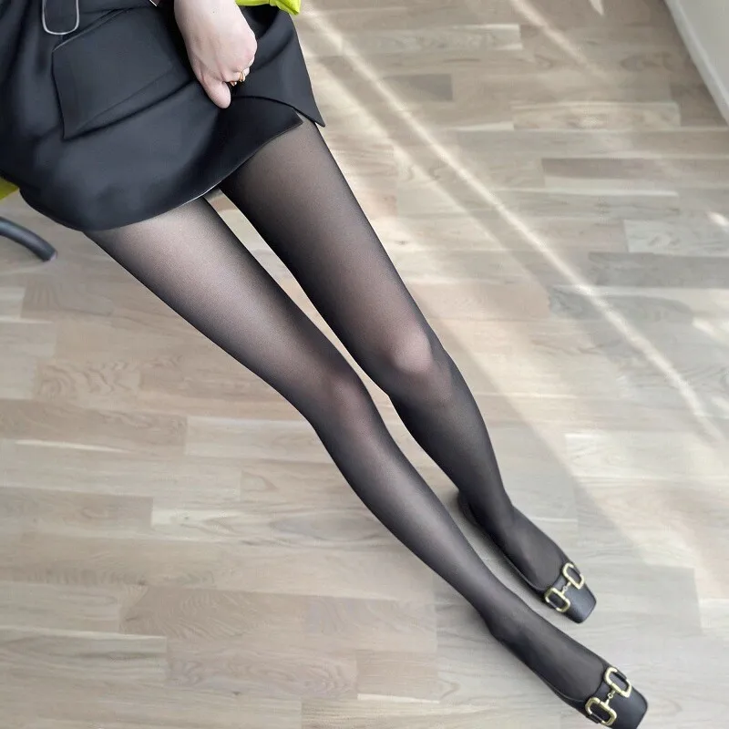 Translucent High Elasticity Soft Breathable Anti Hook Solid Pantyhose Thin Seamless Hip Sports Legging Summer Female Slim Tights