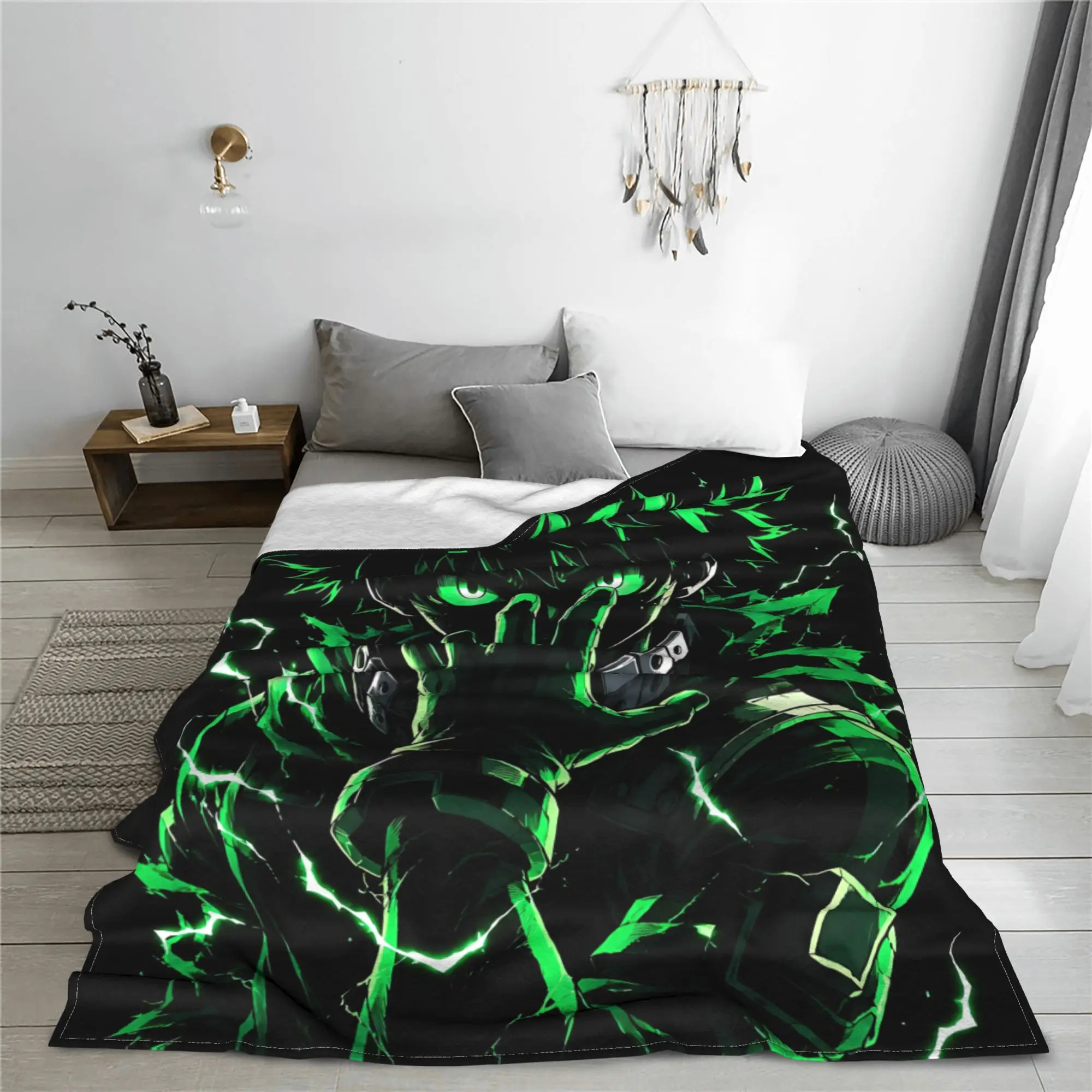 1PC Home Izuku Midoriya  Blanket Throw Super Cosy Plush Living Room Sofa