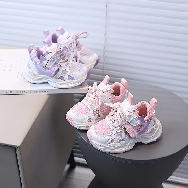 2026 Children's Sneakers Girls Spring Autumn Kids School Sport Shoes Fashion Girls Causal Walking Shoes Breathable Non-slip