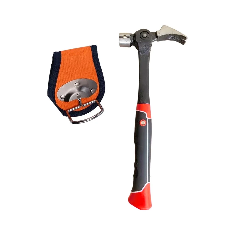 Claw Hammer 35.5cm Adjustable Multi Angle with Magnetic Nail Holder Comfort Grip for Carpentry Renovation and DIY Use