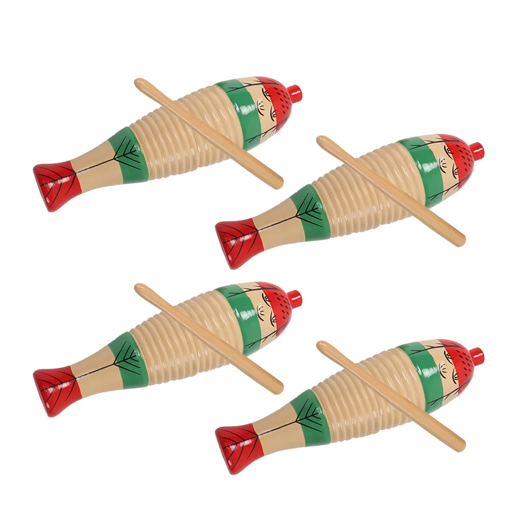 Latin Percussion Instrument Wooden Fish Toy Kids Musical Tool Vocalize Instruments for Toddlers