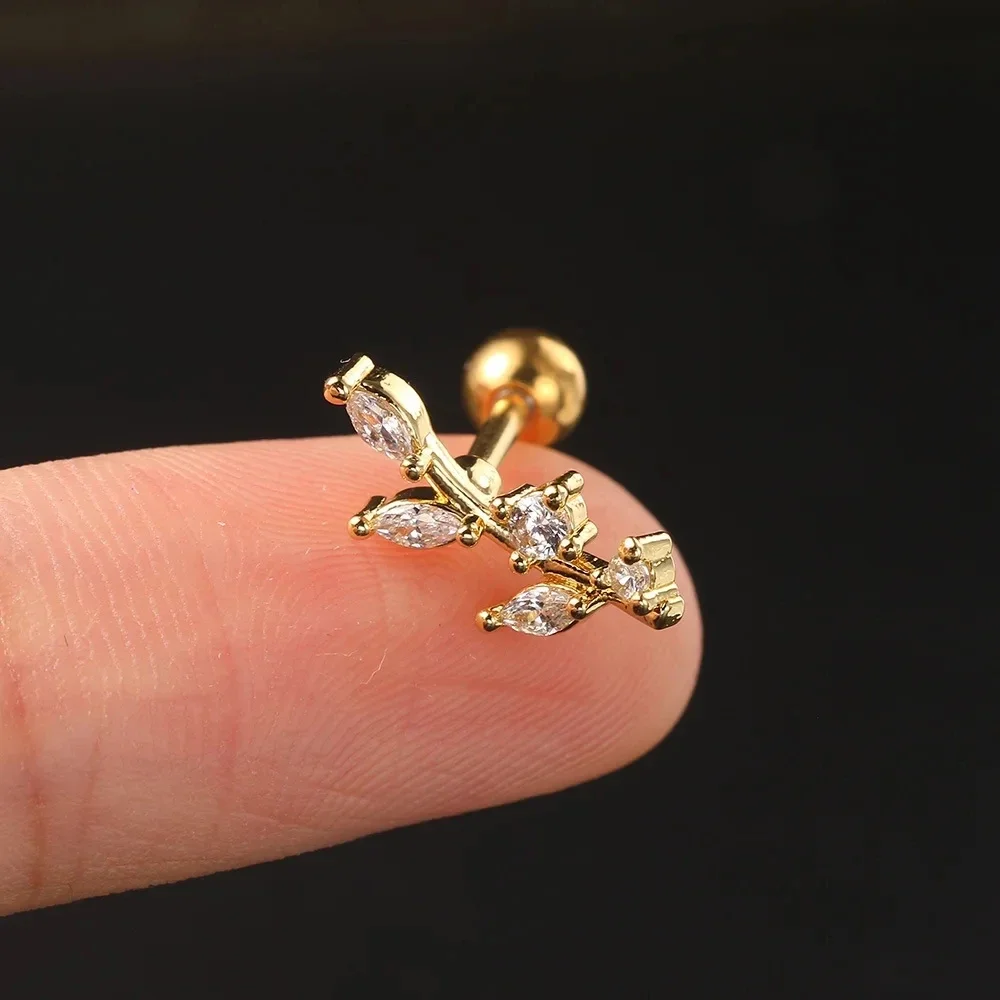 1 قطعة جديد منحني تشيكوسلوفاكيا الغضروف مسمار القمر ليف اللولب روك محارة المسمار الخلفي القرط الفولاذ المقاوم للصدأ بار الأذن ثقب المجوهرات #5