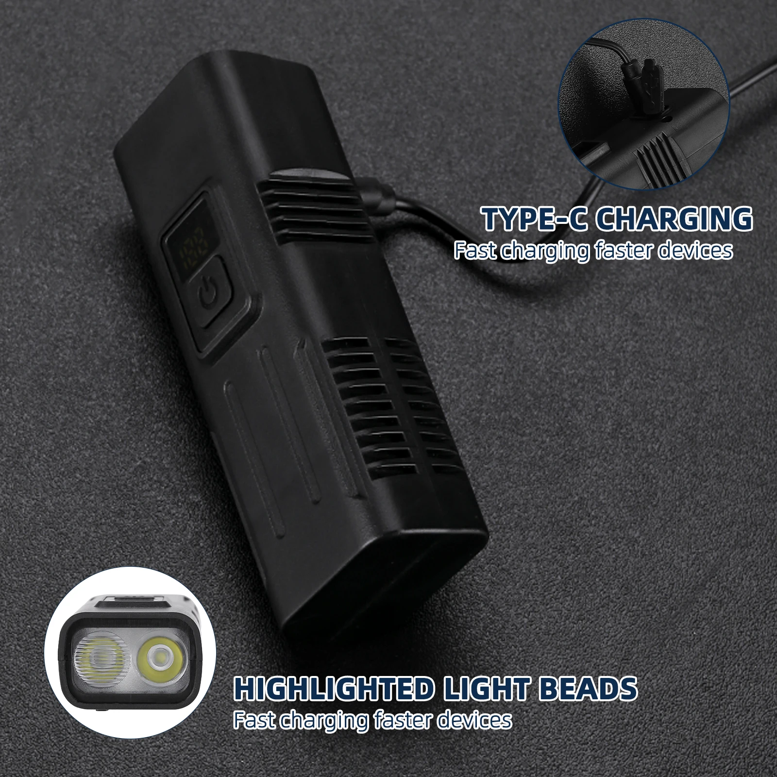 مصباح أمامي للدراجة قابل لإعادة الشحن، مصباح أمامي للدراجة Mtb Led، ملحقات الدراجة هدية عيد ميلاد #5