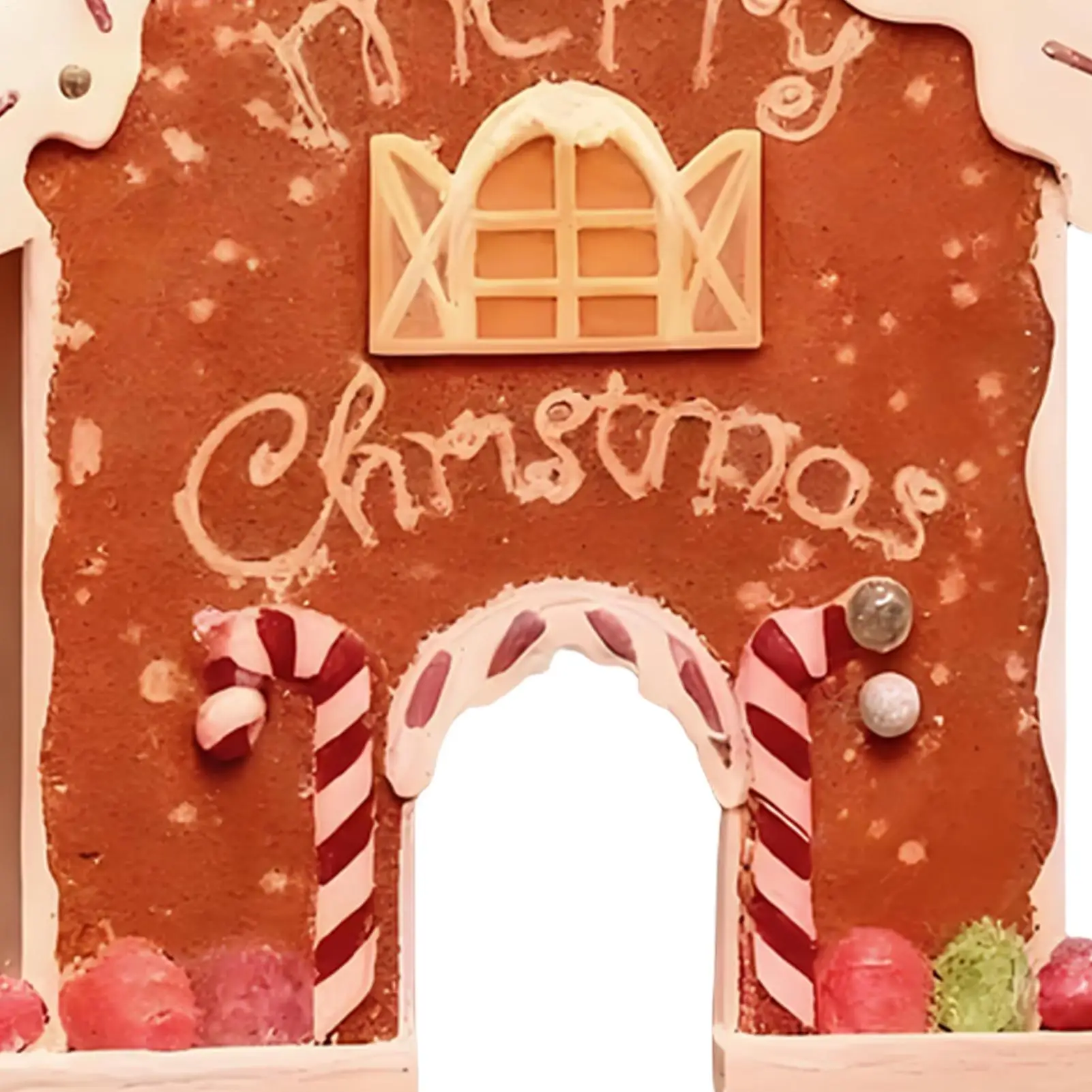 

Gingerbread House Golf Kit Portable Acrylic Funny Party Toys Christmas Candy Cane Golf Game For Birthday Halloween Home Holiday