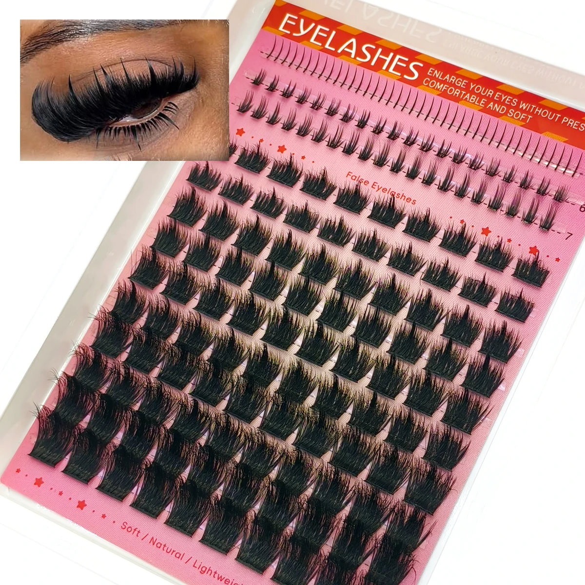 Spikes180P Eyelashes 60-200P/10-18mm Lash Spikes 2 Lower Eyelashes D/DD Individual Lashes DIY Spiky Lash Extension Manga Cluster