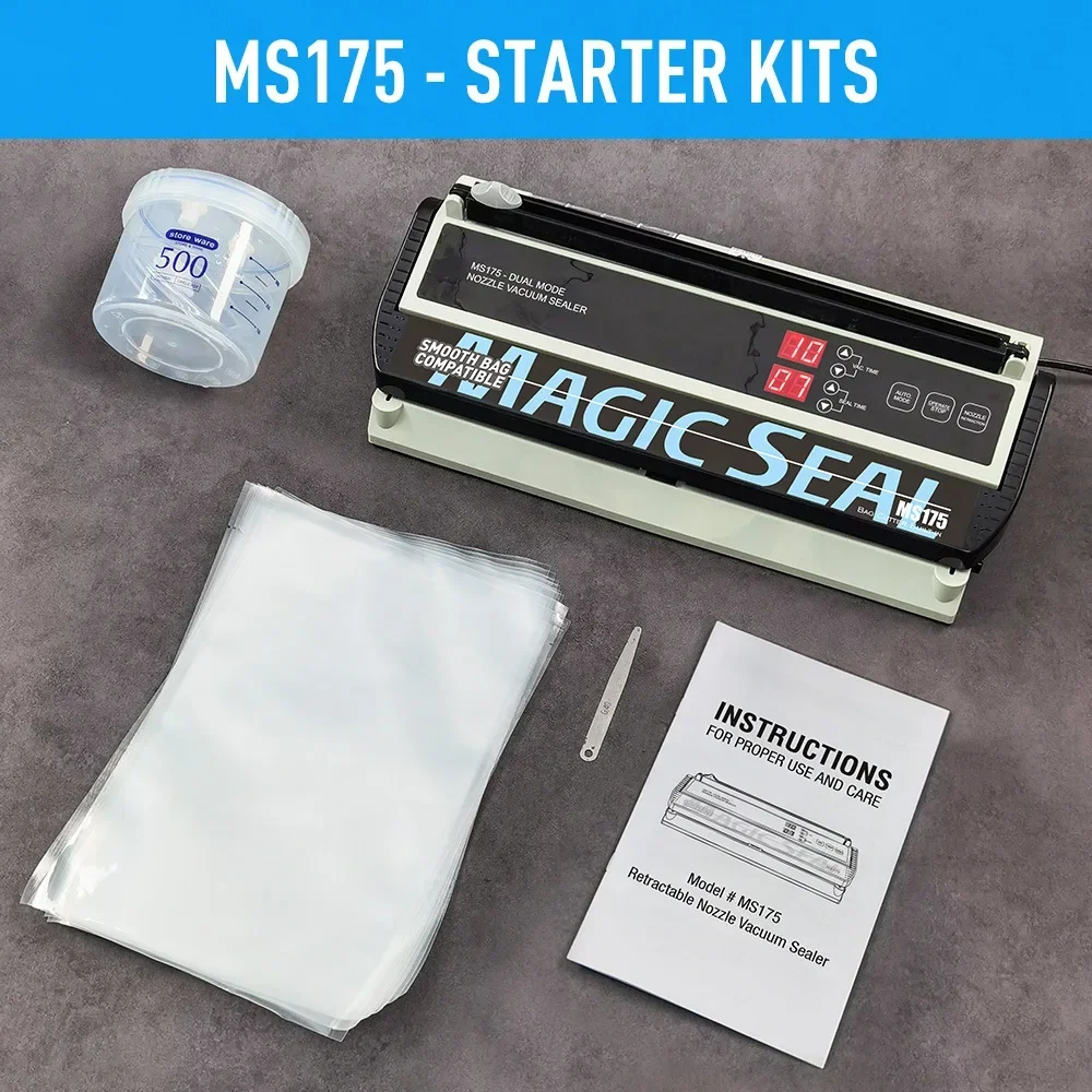 MAGIC SEAL MS 175 Vacuum Food Sealer Electric Wet Vacuum Sealer Machine Professional Home Food Vacuum Sealer Packaging