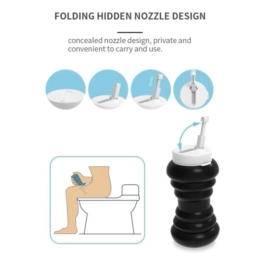 

600 мл портативный спрей для биде большой емкости, складной многоразовый складной женский шайба, ирригатор, портативный пресс-смыв