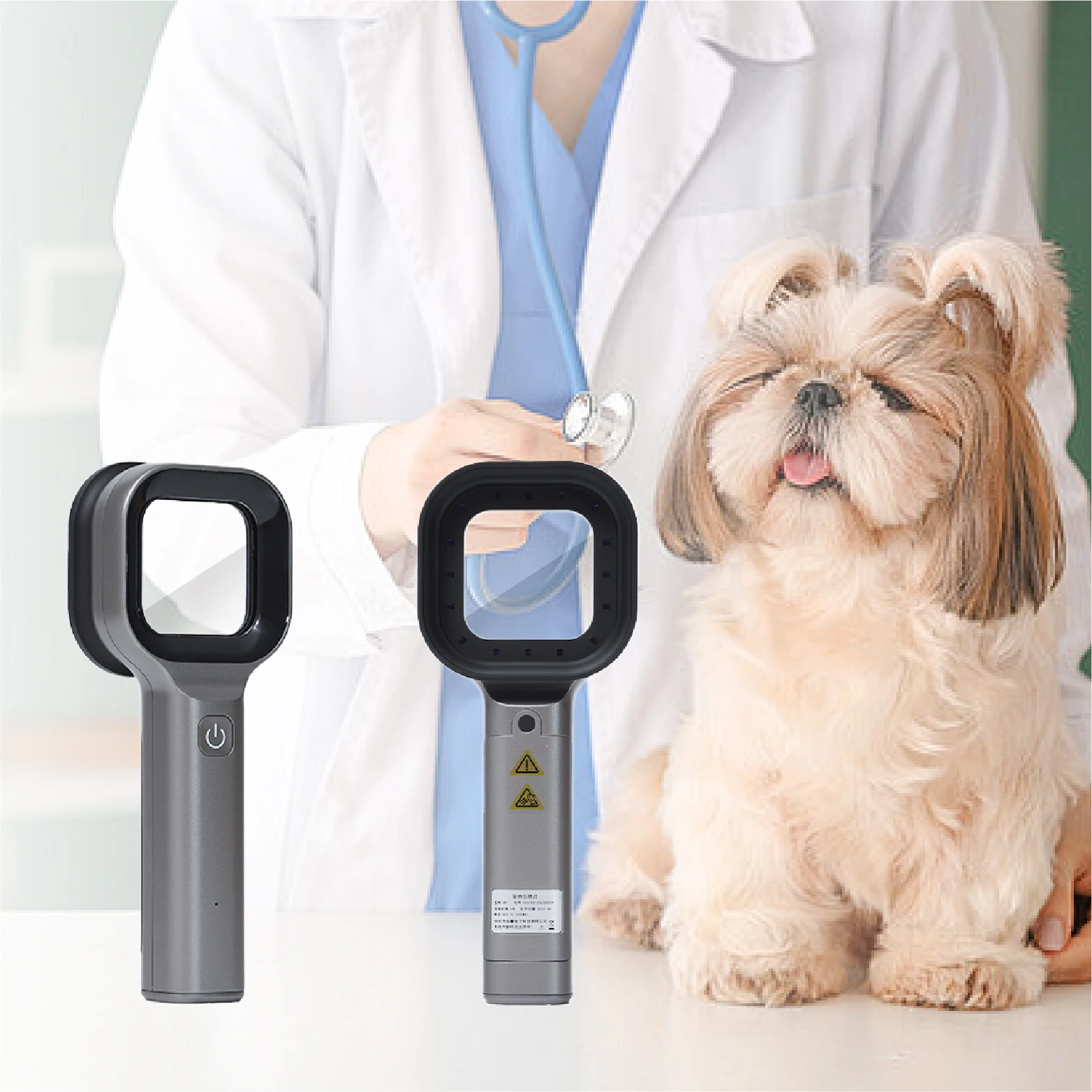 يده القط الكلب الحيوانات الأليفة استخدام الطبيب البيطري المحمولة التشخيص الجلدي الخشب مصباح الجلد محلل #4